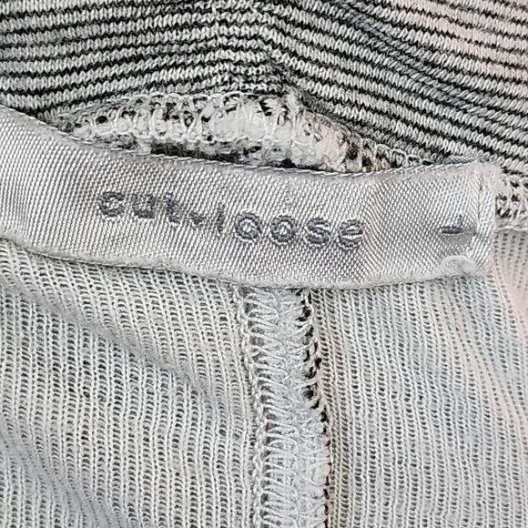 Cut Loose Gray Stripe Cotton Blend Button Front Lagenlook Coat - Picture 7 of 9